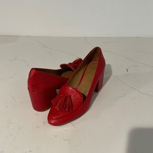 Tory Burch red shoes size 7 Kira tassel pump
